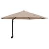 vidaXL Sodo skėtis Taupe 248 x 248 x 148 cm Poliesteris ir plienas