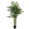 vidaXL Dirbtinė palmė su trimis kamienais, žalios spalvos, 180cm, PP