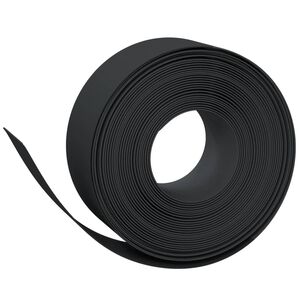 vidaXL Sodo apvadas, juodos spalvos, 10m, 20cm, polietilenas