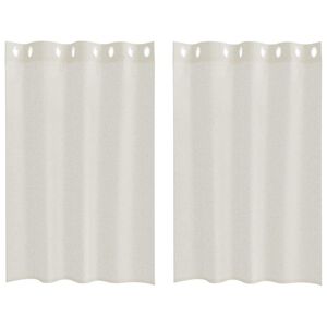 vidaXL Voile Užuolaida 2 vnt. Kreminė 140 x 140 cm Poliesteris