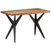 vidaXL Valgomojo stalas, 120x60x76cm, perdirbtos medienos masyvas