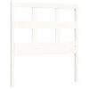 vidaXL Lovos rėmas su galvūgaliu, baltas, medienos masyvas, vienvietis