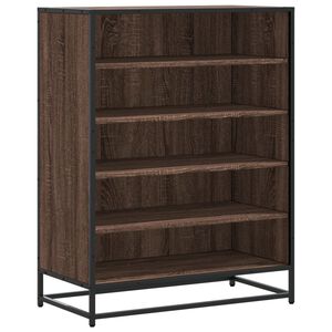 vidaXL Spintelė batams, ruda ąžuolo, 75x38x97,5cm, mediena ir metalas