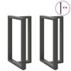 vidaXL Baro stalo kojos, T formos, 2 vnt., antracito spalvos, 60x35x(90-91) cm, plienas
