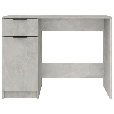 vidaXL Rašomasis stalas, betono pilkos spalvos, 100x50x75cm, mediena