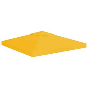 vidaXL Pavėsinės uždangalas, 2 pakopų, geltonas, 3x3m, 310 g/m&sup2;