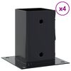 vidaXL Stulpų pagrindai kvadratiniai, 4vnt., antracito sp., 81x81mm