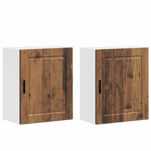 vidaXL virtuvės sieninės spintos 2 vnt "Porto" Old Wood