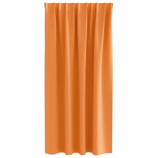 vidaXL Užuolaidos su žiedais, blokuojančios &scaron;viesą 2 pcs Oranžinė