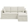 vidaXL Sofa Kreminė 198 x 134 x 80 cm Aksomas