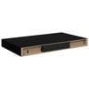 vidaXL Pakabinamos sieninės lentynos, 2vnt., juodos, 40x23,5x3,8cm, MDF