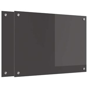 vidaXL Virtuvės užpakalinė plok&scaron;tė 2 pcs Tamsiai pilka 70 x 50 cm