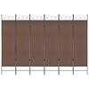 vidaXL Kambario pertvara, 6 d., rudos sp., 240x180cm