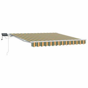 vidaXL I&scaron;traukiama markizė Žalia ir geltona 300 x 250 cm