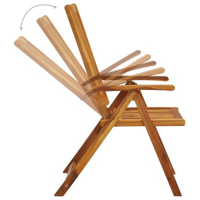 vidaXL Atlošiamos sodo kėdės, 2vnt., akacijos medienos masyvas