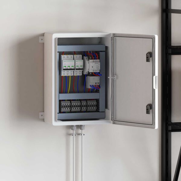 vidaXL Control Cabinet Pilka 47 x 20 x 60 cm ABS plastikas