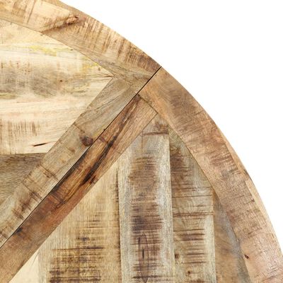 vidaXL Valgomojo stalas, 150x76cm, mango medienos masyvas, apvalus