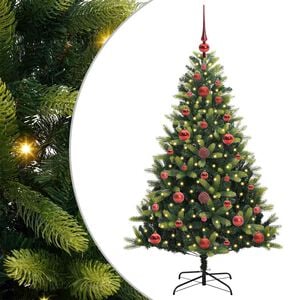vidaXL Dirbtinė sulankstoma Kalėdų eglutė su 150 LED lemputių Žalia
