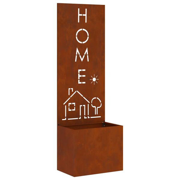 vidaXL Sodo privatumo ekranas &bdquo;Fretwork&ldquo; Rūdijanti 50 x 140 cm