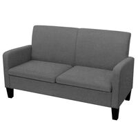 vidaXL Dvivietė sofa, 135x65x76, tamsiai pilka