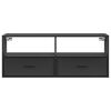 vidaXL Televizoriaus spintelė, juoda, 100x31x39,5cm, mediena/metalas