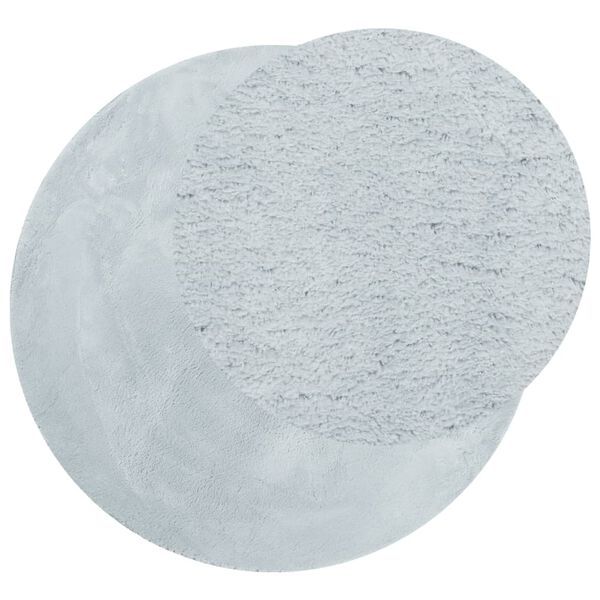 vidaXL Kilimas HUARTE, mėlynas, trumpi &scaron;ereliai, mink&scaron;tas ir plaunamas