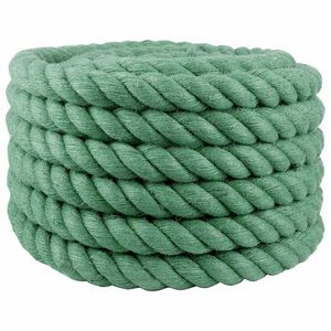 vidaXL Džiuto virvė 36 mm Žalia 100% Tossa jutas