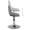 vidaXL Pasukamos valgomojo kėdės, 2vnt., &scaron;viesiai pilkos, audinys