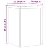 vidaXL Stovai augalams, 2vnt., sendintos medienos, 25x25x35cm, mediena