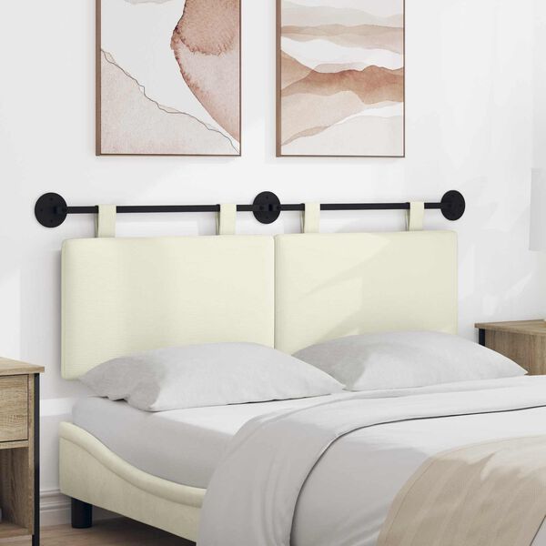 vidaXL Kabantysis galvūgalis Paprastas Kreminė 150 x 55 x 5 cm