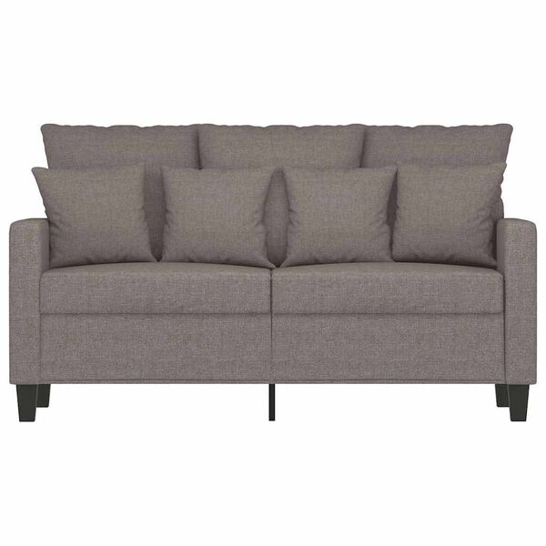 vidaXL Dvivietė sofa, taupe spalvos, 120cm, audinys