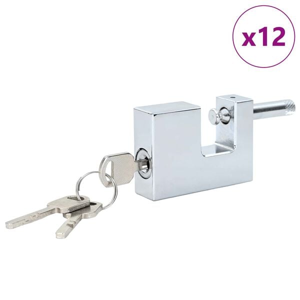 vidaXL Spyna 12 pcs Sidabro 7 x 1,9 x 5 cm Geležis