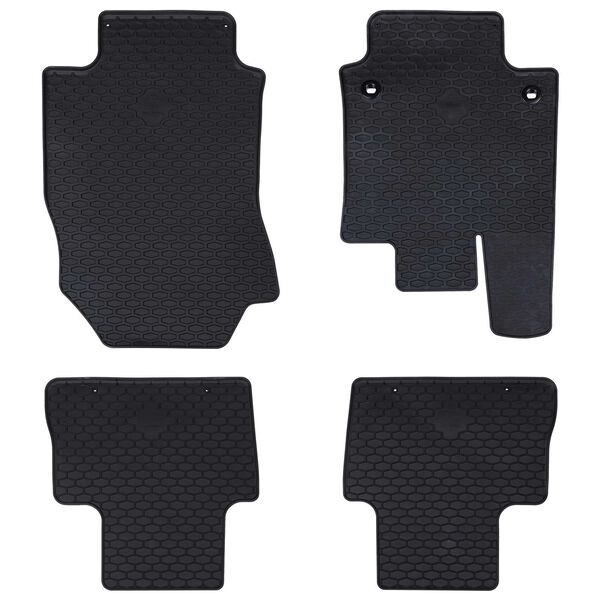 vidaXL Automobilių kilimėlis 4 pcs Juoda Guma