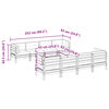 vidaXL Sodo sofos komplektas su pagalvėlėmis, 9 dalių, douglas eglė