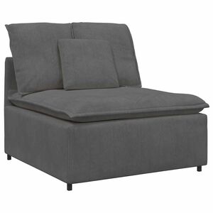 vidaXL Modulinė sofa su pagalvėlėmis, tamsiai pilka, 100 cm