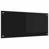 vidaXL Virtuvės atbraila Juoda 90 x 40 cm grūdintas stiklas