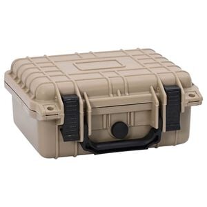 vidaXL Kietas bagažo dėklas su saugykla Smėlio 27 x 24,5 x 12,5 cm