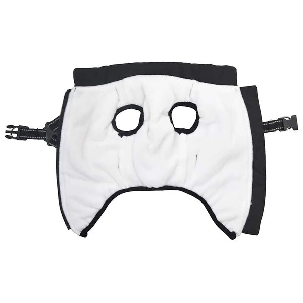 vidaXL &Scaron;unų kailis su diržais, atsparus vandeniui, juodas, L28