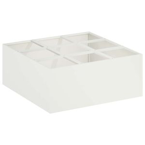 vidaXL Sodo vazonas Balta 100 x 100 x 20 cm &Scaron;altai valcuotas plienas
