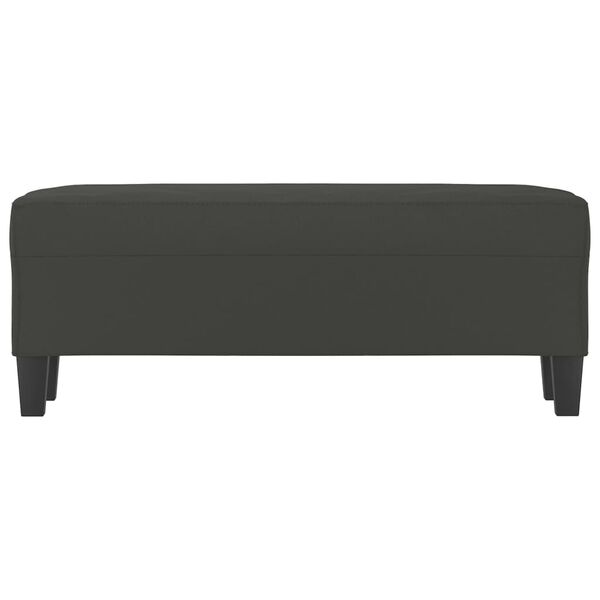 vidaXL Suoliukas, tamsiai pilkas, 100x35x41cm, mikropluo&scaron;to audinys