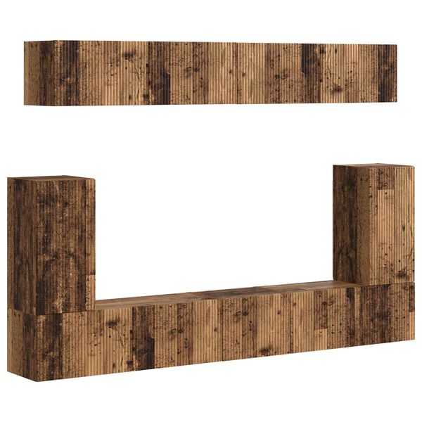 vidaXL TV spintelių komplektas 5 pcs Senas medis Apdirbta mediena