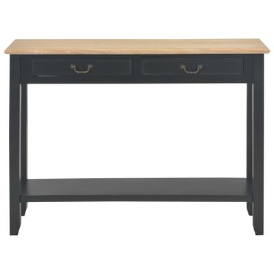 vidaXL Konsolinis staliukas, juodas, 110x35x80cm, mediena