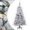 vidaXL Dirbtinė Sulankstoma Kalėdų Eglutė Balta 150 cm PE ir PVC