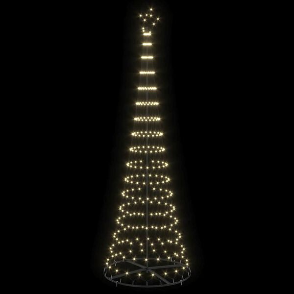 vidaXL LED Kalėdų medis Šilta balta 100.5 x 100.5 x 302.5 cm metalas