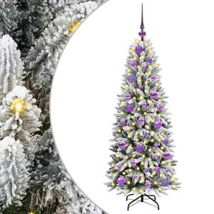 vidaXL Dirbtinė Kalėdų eglutė su 150 LED s stovu Balta 120 cm