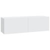 vidaXL Televizoriaus spintelių komplektas, 7 dalių, baltas, mediena