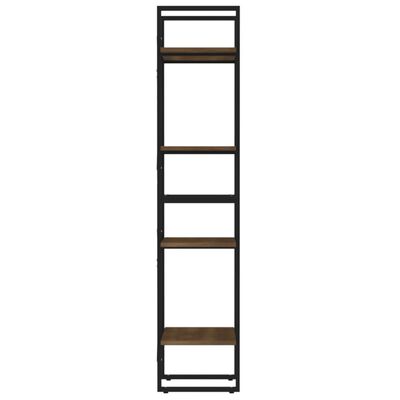 vidaXL Spintelė knygoms, 4 aukštų, ruda ąžuolo, 40x30x140cm, mediena
