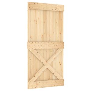 vidaXL Slankios durys NARVIK Natūrali ir juoda 100 x 210 cm (213,5 cm)