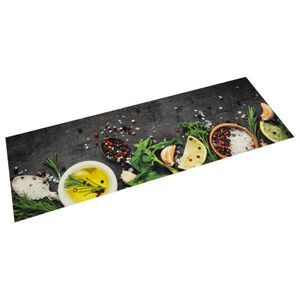 vidaXL Virtuvės kilimėlis, 45x150cm, aksomas, plaunamas, prieskoniai