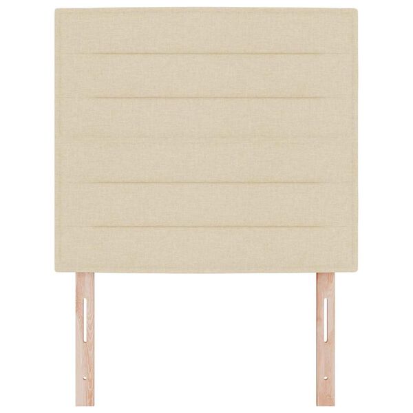 vidaXL Galvūgalis su galvūgalio Kreminė 100 cm Dirbtinė oda